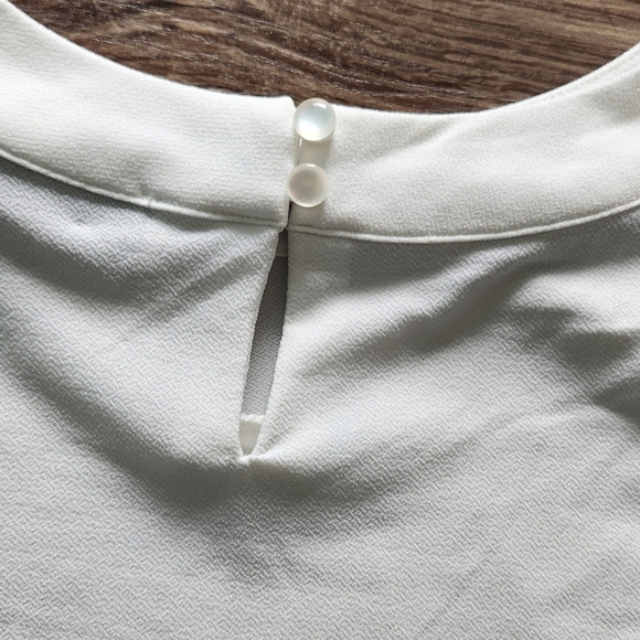 NWT Kasper White Boxy Relaxed Short Sleeve Polyester Blouse Size 2X - Picture 4 of 7